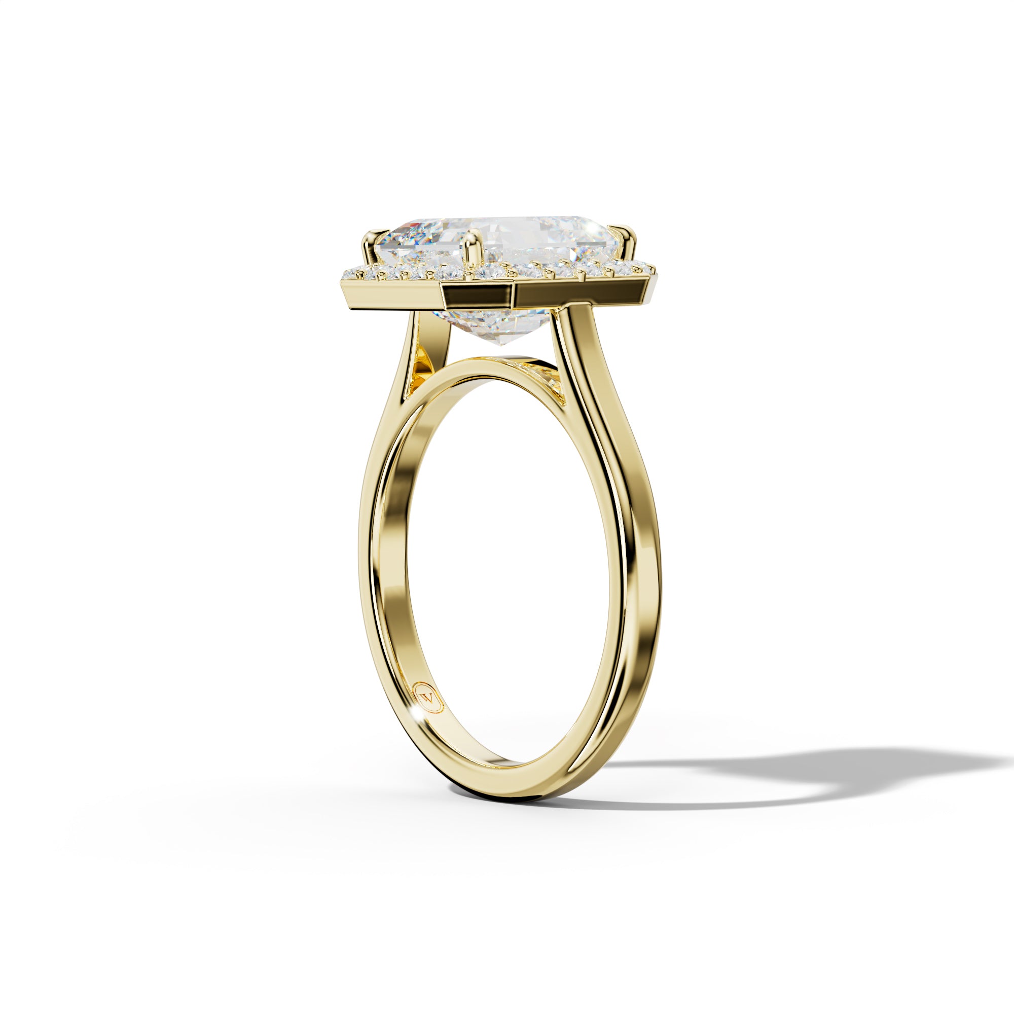 Josephine Asscher Cut  Engagement Ring